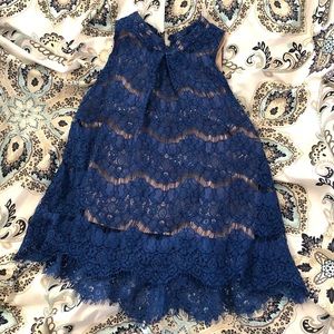 Dressy lace high neck top